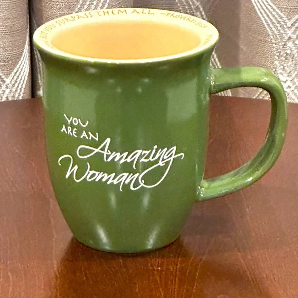 Abbey Press Green Coffee Tea Mug You Are An Amazing Woman Proverbs 31:29
